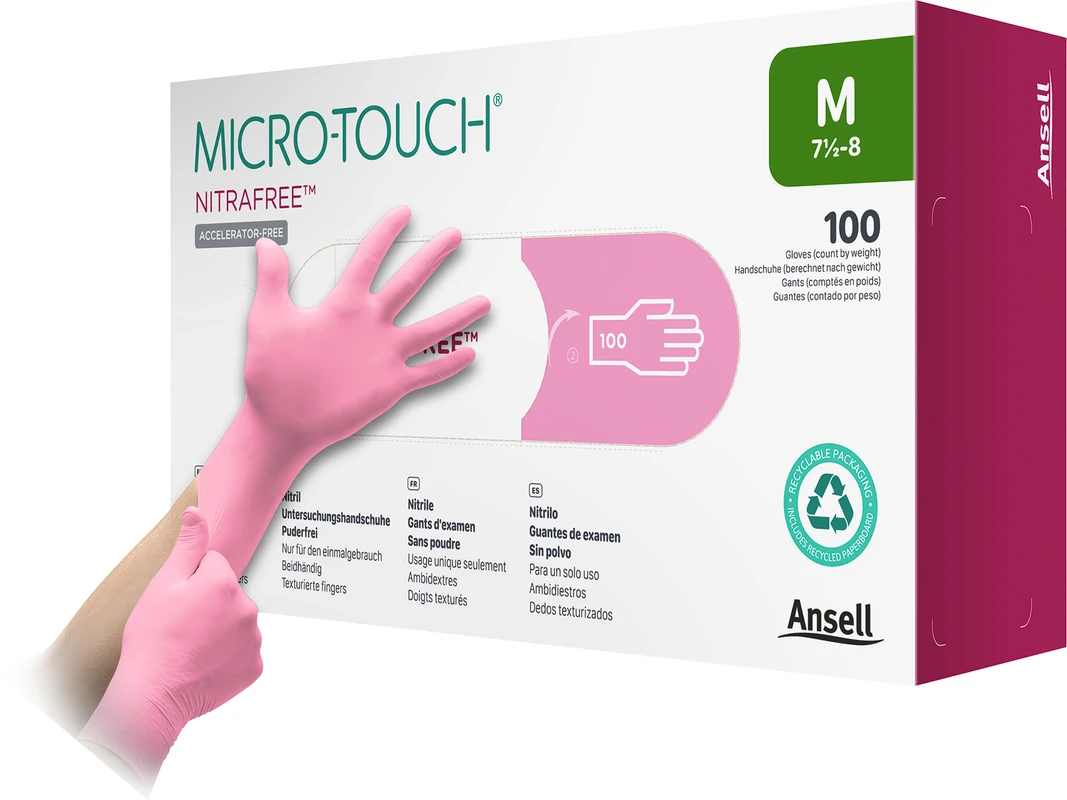 MICRO-TOUCH® NITRAFREE™ Packung 100 Stück puderfrei, rosa, L