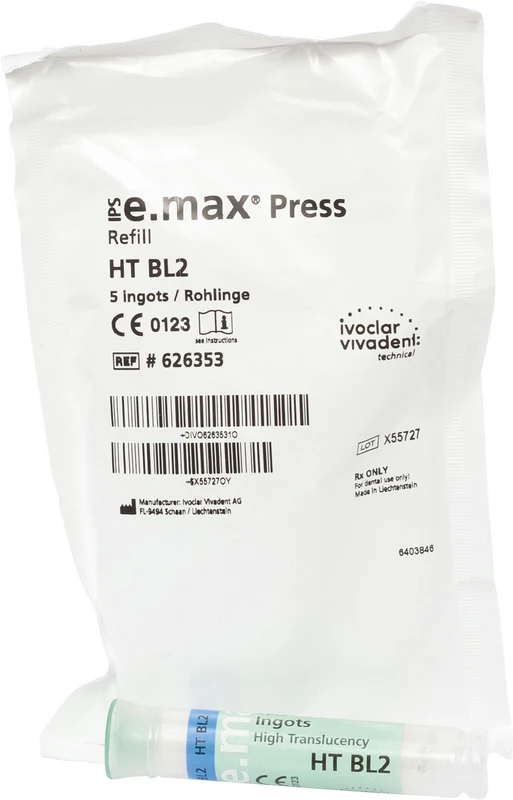 IPS e.max® Press Packung 5 Rohlinge HT BL2