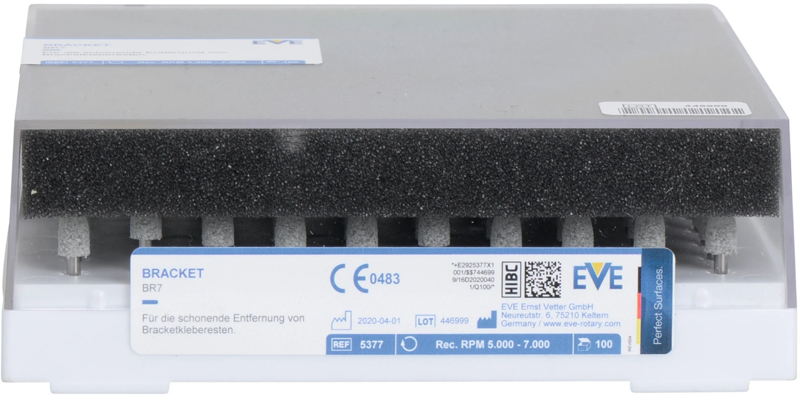 EVE BRACKET Packung 100 Stück weiß grob, RA, Figur Flamme, 5 x 10 mm