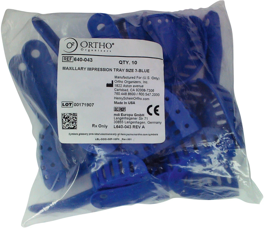 ABFORMLÖFFEL Packung 10 Stück OK, Gr. 3, blau