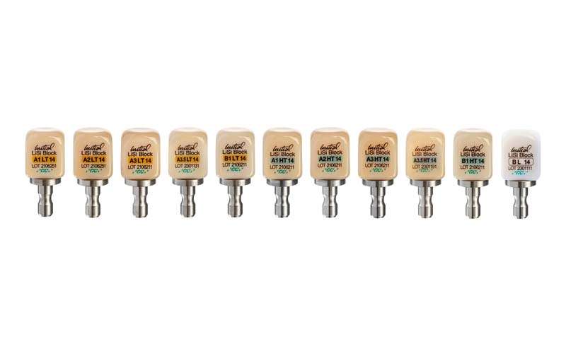 GC Initial™ LiSi Block für CEREC Packung 5 Stück Größe 14, BL