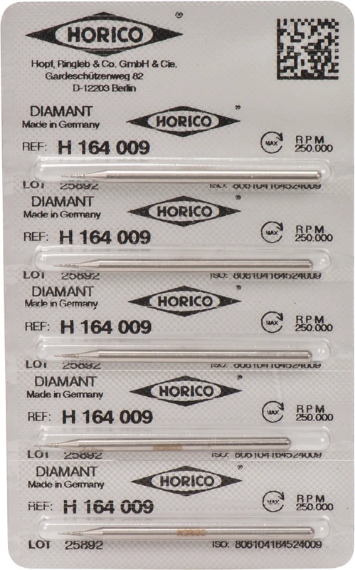 Diamantschleifer H 164 Packung 5 Stück HP, Figur 164, 4 mm, ISO 009