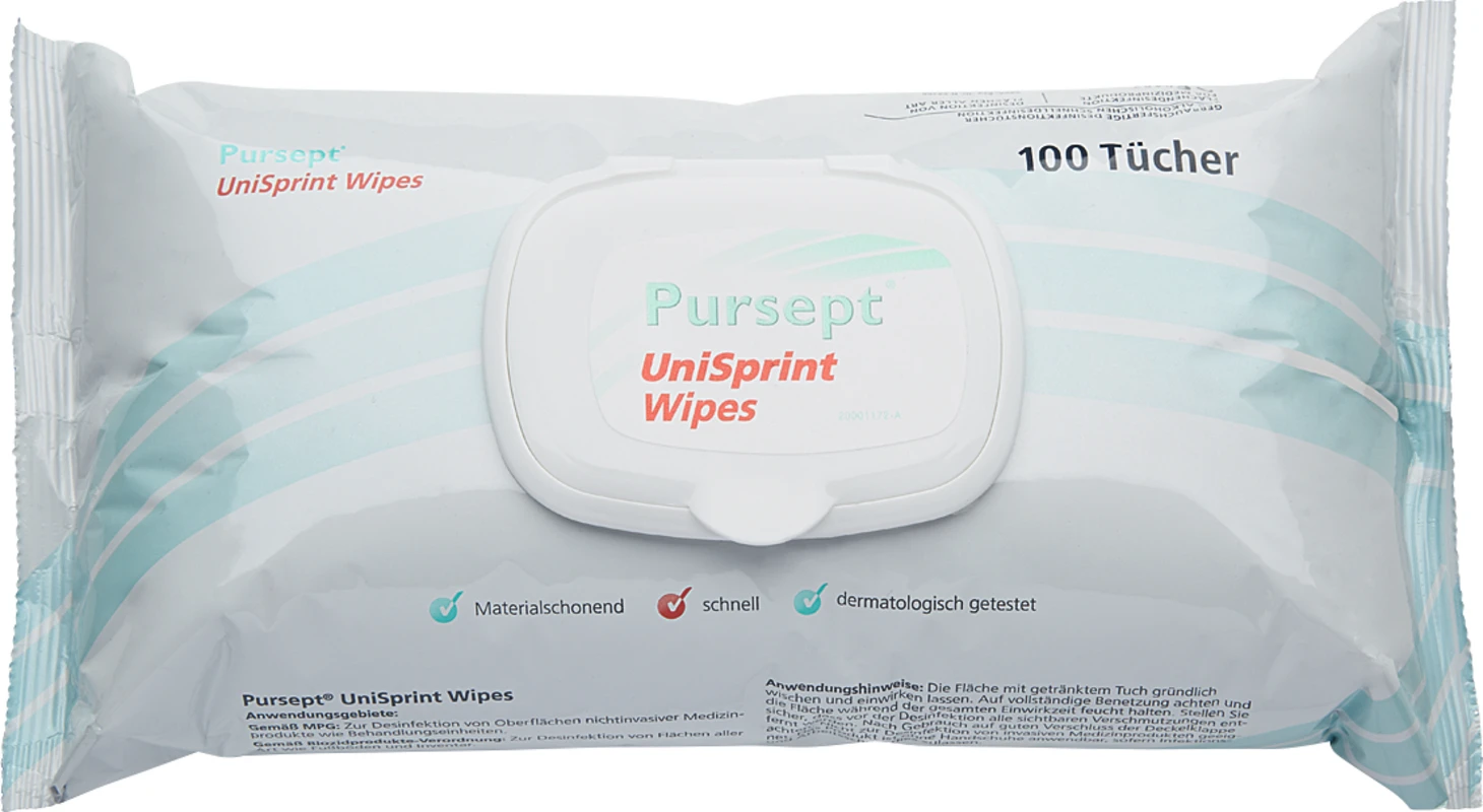Pursept® Unisprint Wipes Packung 100 Stück Pursept® Unisprint Wipes Merz Dental