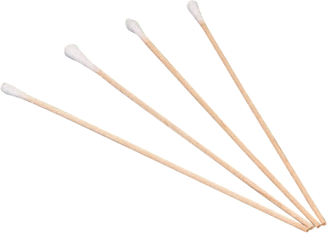 Wattestäbchen Beutel 100 Stück 15 cm, kleiner Kopf (9-10 mm)