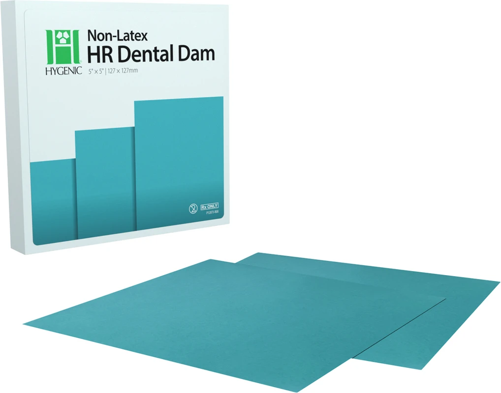 Hygenic HR Dental Dam Non-Latex Packung 15 Blatt 6"x 6" teal