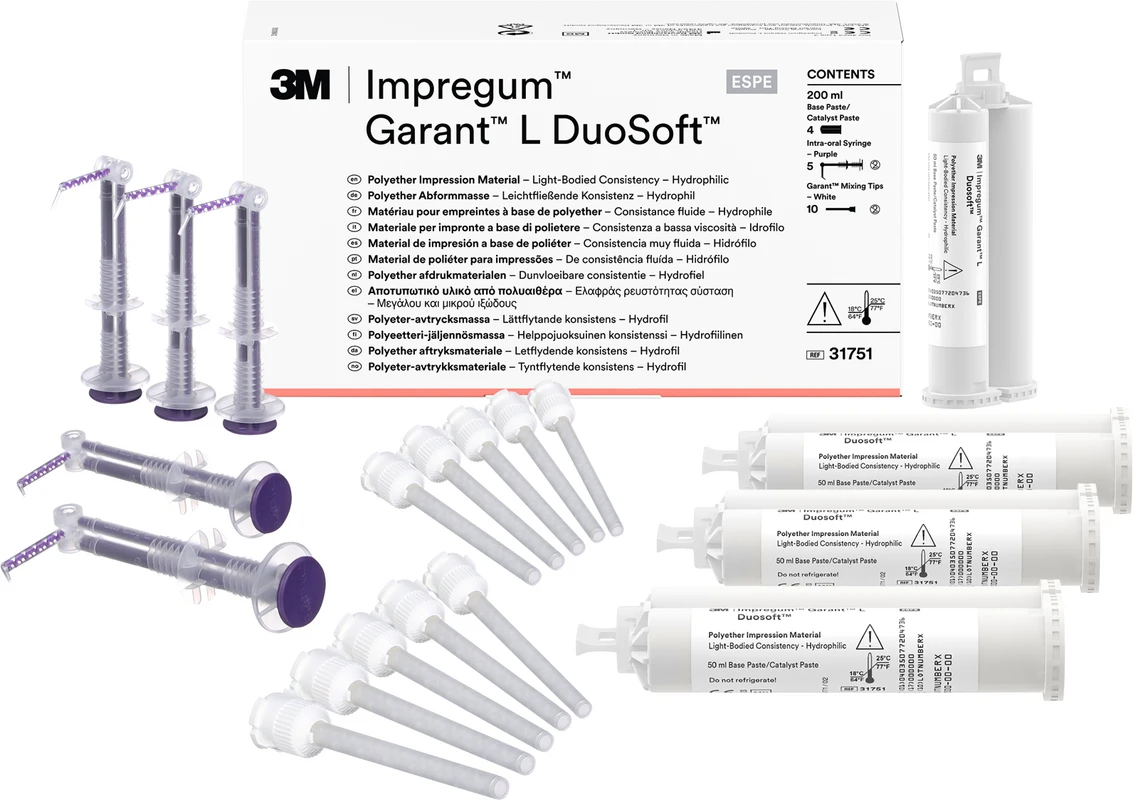 Impregum™ Penta™ DuoSoft™ Refill Packung 4 x 50 ml Doppelkartusche, 20 Mischkanülen weiß, Garant L DuoSoft