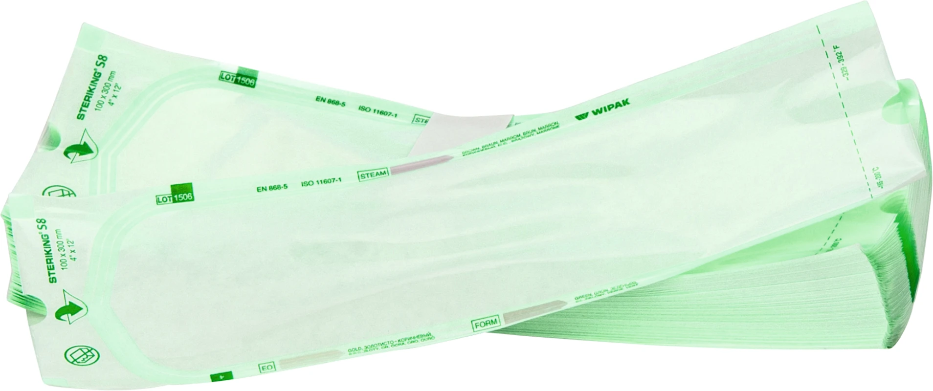 Sterilisationstüten Packung 12 x 100 Stück 100 x 300 mm