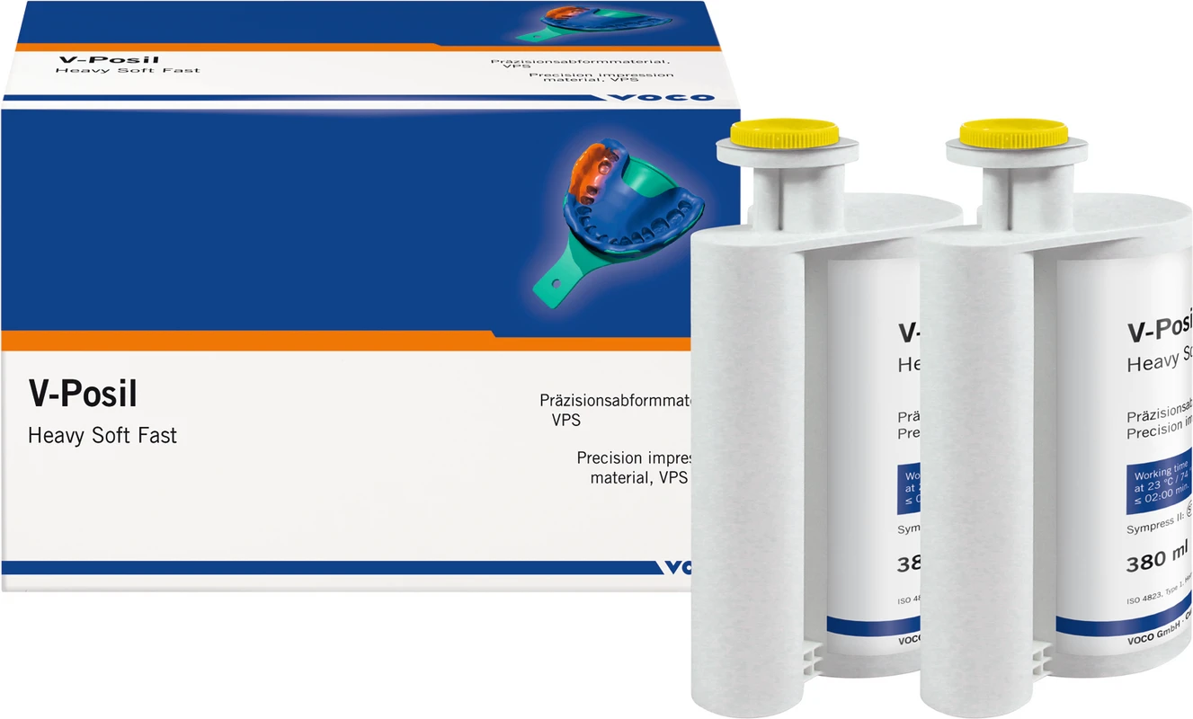 V-Posil Heavy Soft Fast Packung 2 x 380 ml Doppelkartusche, 2 Mischkanülen Typ 31
