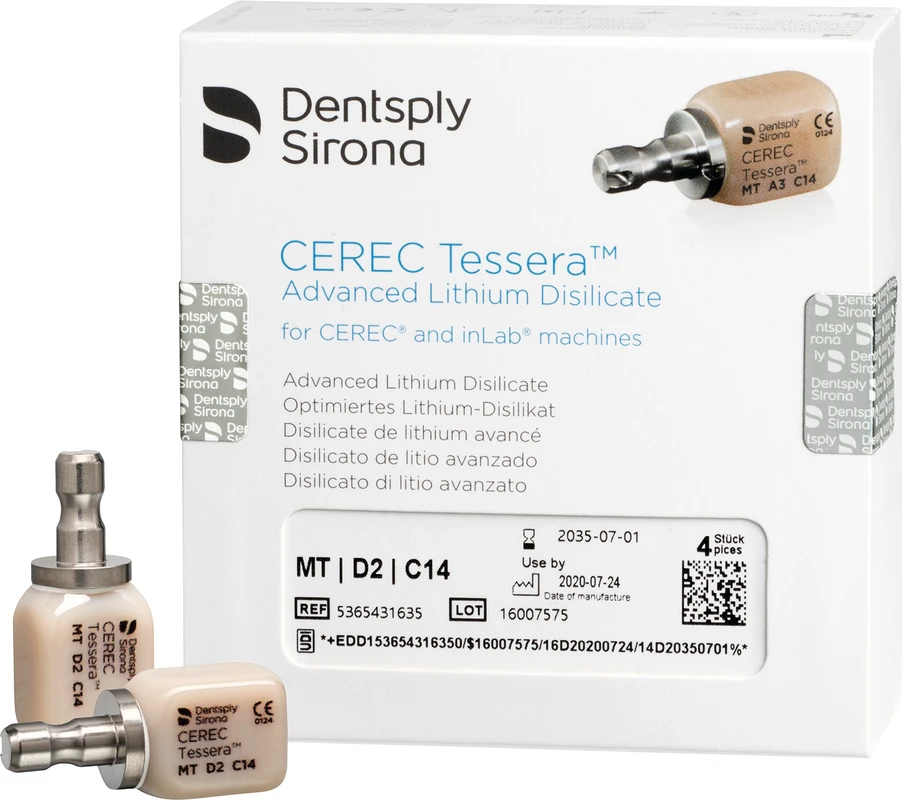CEREC Tessera™ Nachfüllpackung 4 Stück Größe C14, D2 MT