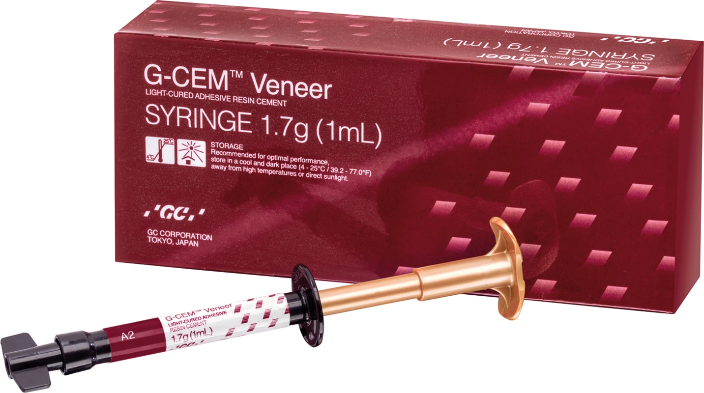 GC G-CEM™ Veneer Packung 1 ml/1,7 g Spritze A2, 10 Tips Metall GC G-CEM™ Veneer GC