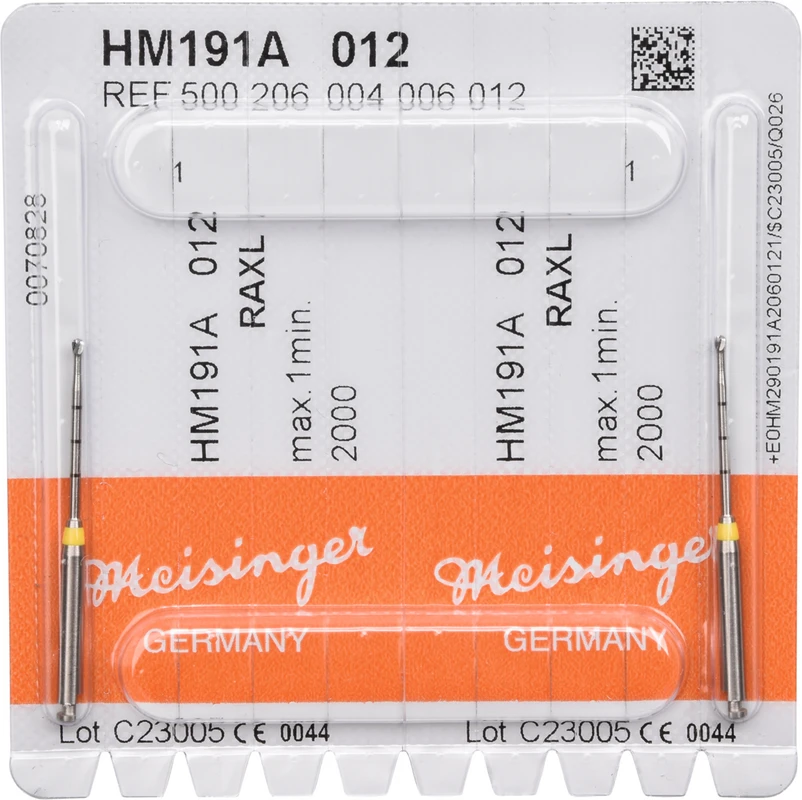 Endo Access Bur 191A Packung 2 Stück gelb, RAXL, Figur 004, Kopf: 16 mm, Total: 34 mm, ISO 012