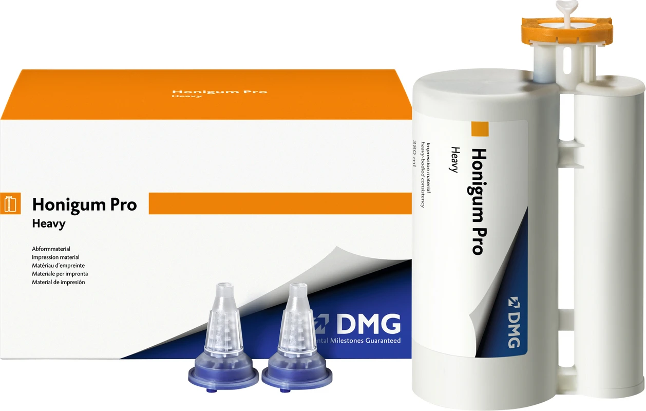Honigum Pro Heavy Packung 380 ml Doppelkartusche, 10 MixStar-Tips