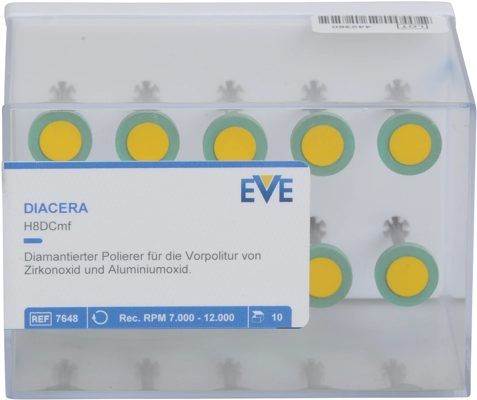 EVE DIACERA Packung 10 Stück grün mittel, HP, Figur Rad, 11 x 2 mm
