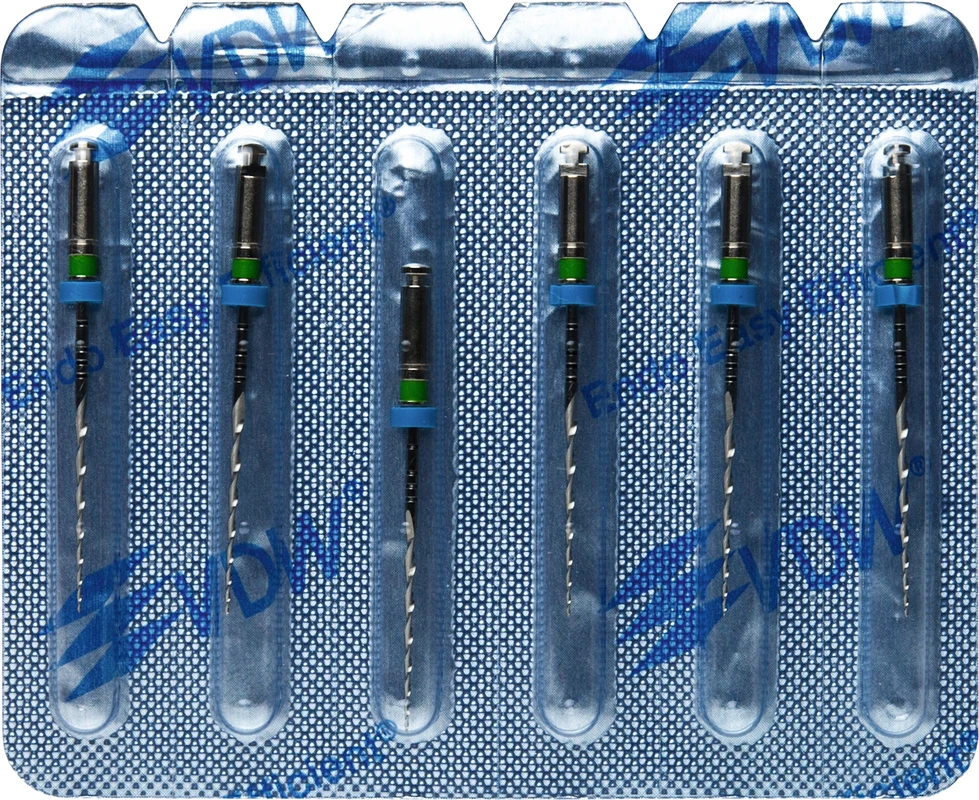 Mtwo® Blisterpackung 6 Stück Instrumente16 mm, 25 mm, Taper.04, ISO 035 Mtwo® Instrumente VDW