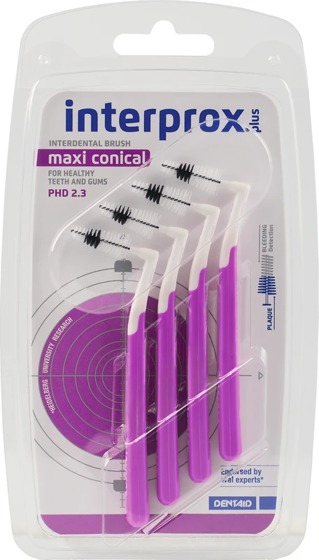 interprox® plus Packung 4 Stück lila, Ø 2,3 mm, maxi conical