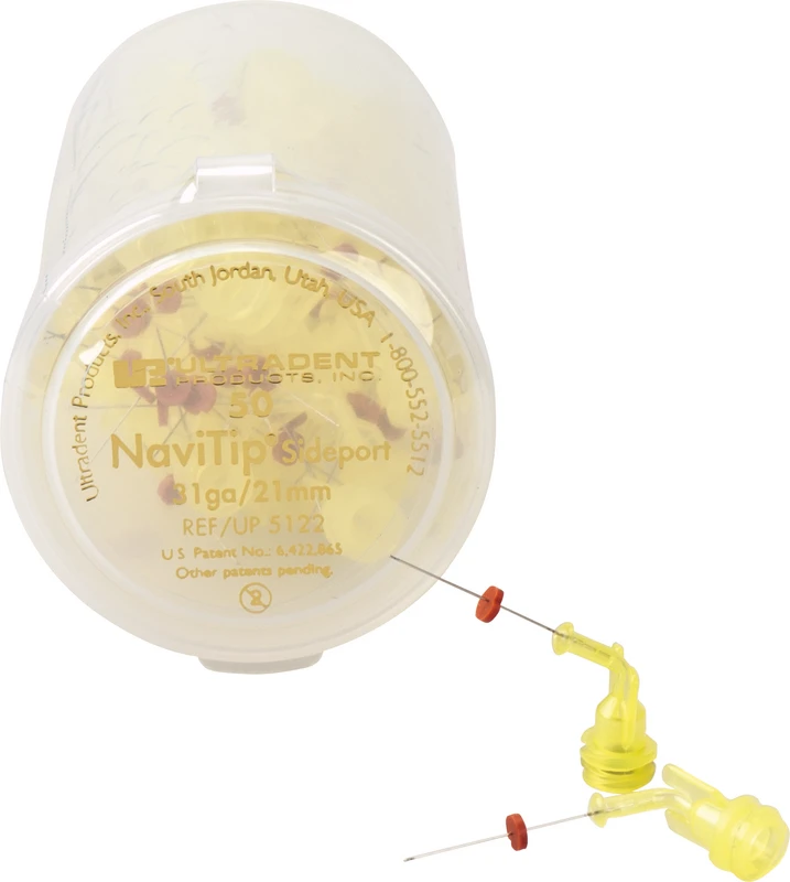 NaviTip™ Double Sideport Irrigator Packung 50 Stück gelb, Ø 0,28 mm, 31ga, Länge 21 mm