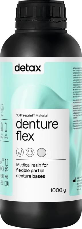 FREEPRINT® denture flex Flasche 1 kg Kunststoff 385 nm, pink-transparent