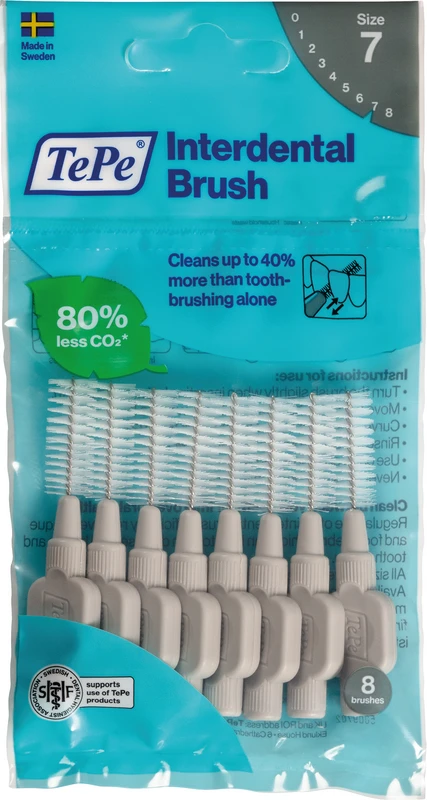 TePe® Interdentalbürsten Original Packung 8 Stück grau, Ø 1,3 mm