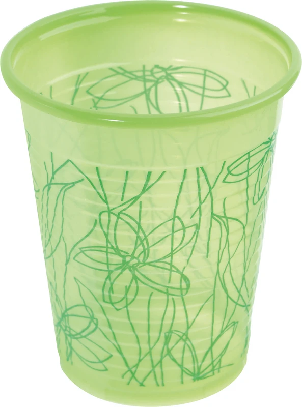 smart Mundspülbecher Karton 1.500 Stück Flower grün/grün