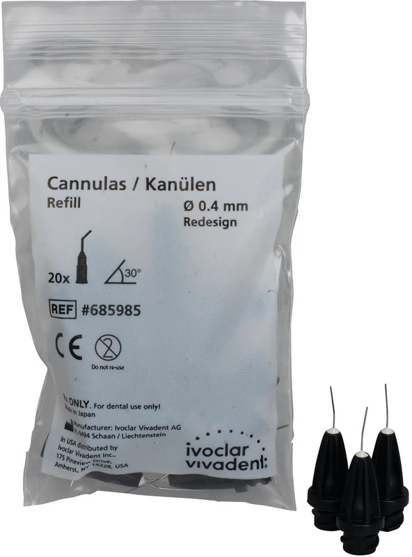 Applikationskanülen Red 0,4 mm Packung 20 Stück Ø 0,4 mm, für Helioseal F Plus