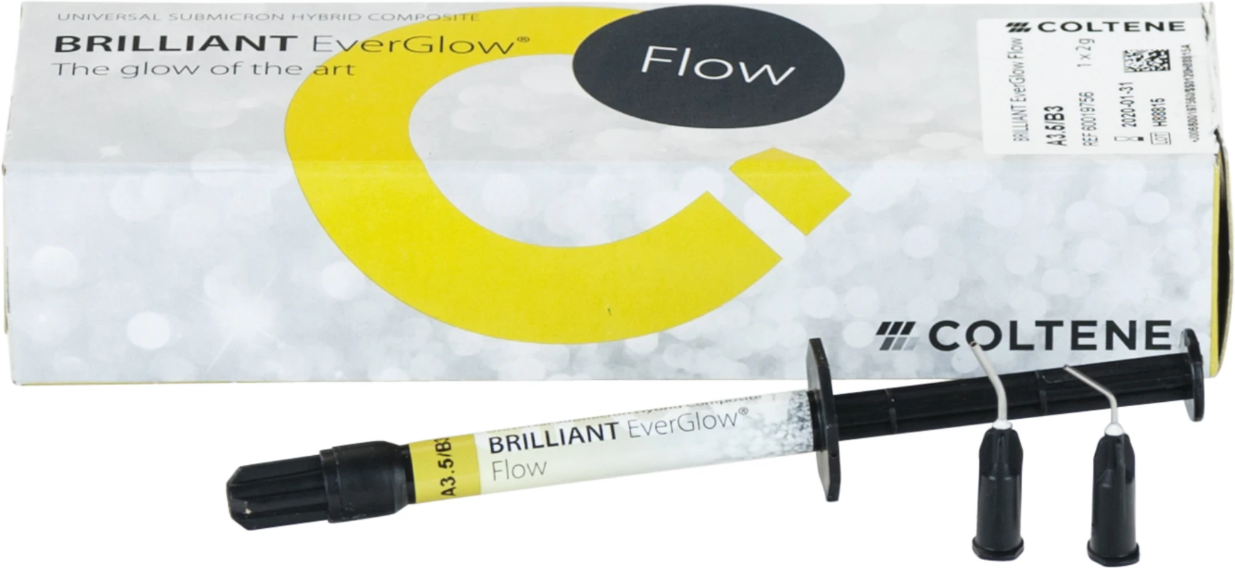 BRILLIANT EverGlow™ Flow Packung 2 g Spritze A3,5/B3, Applikationsnadeln