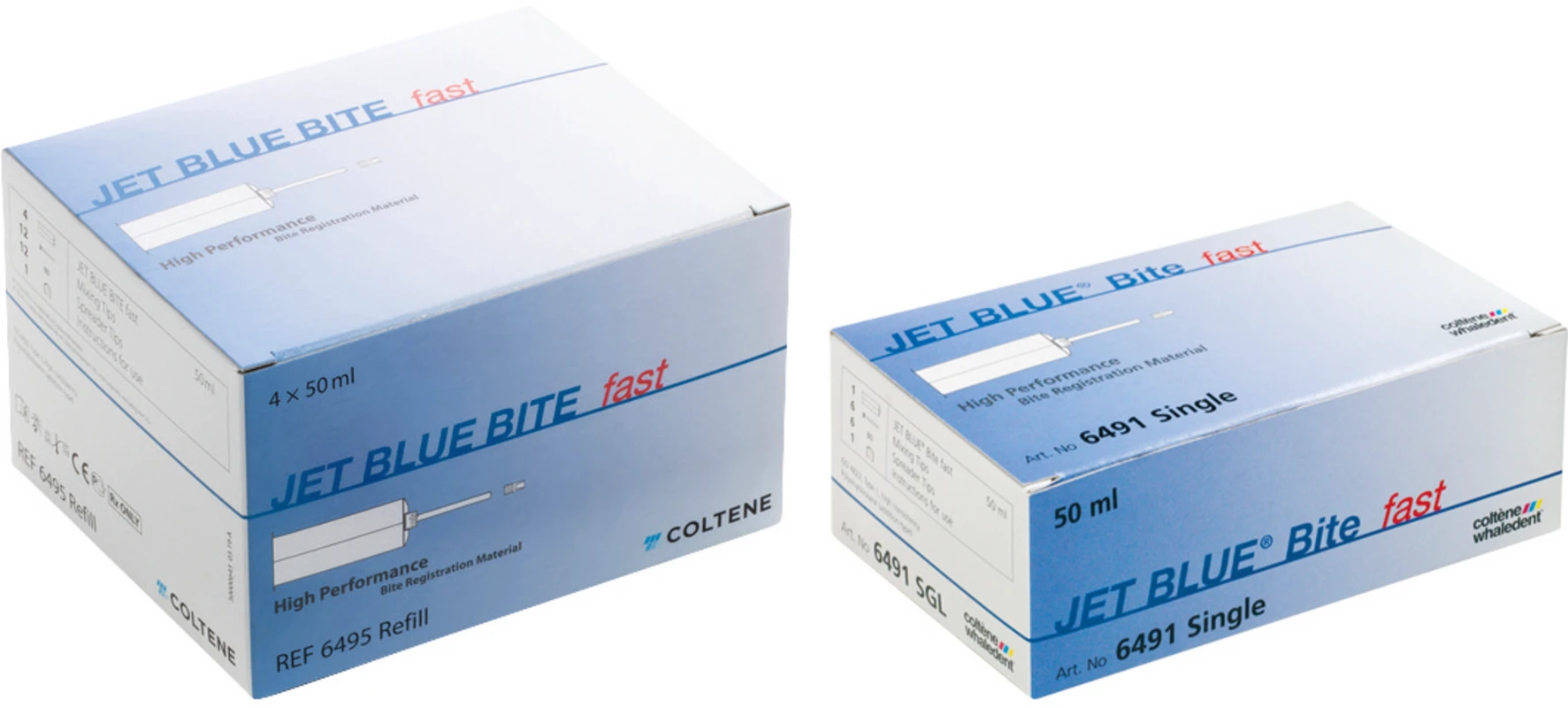 JET BLUE® Bite fast Packung 50 ml Doppelkartusche, 6 Mixing Tips, 6 Spreader Tips