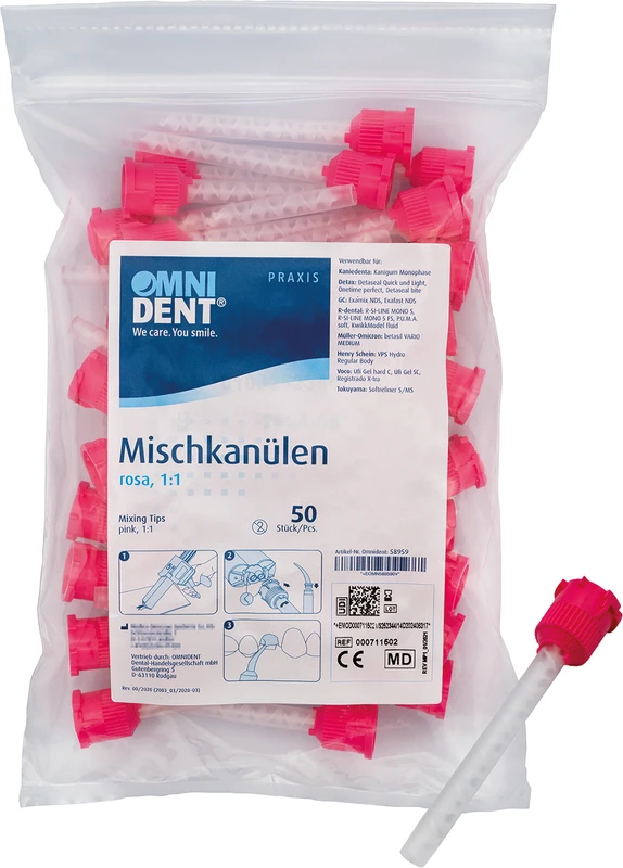 Omni Mischkanülen rosa  1:1 OMNIDENT