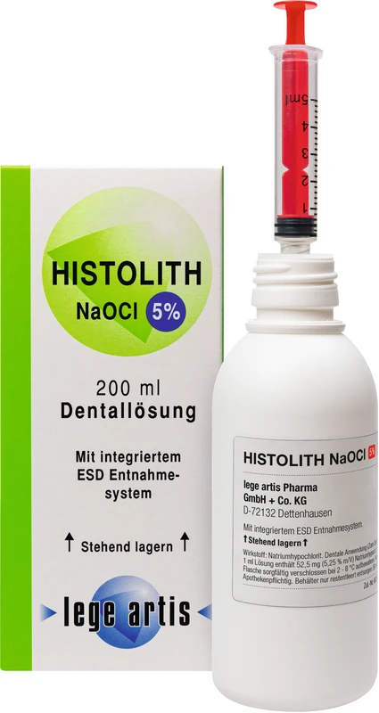 HISTOLITH NaOCl 5% Flasche 200 ml Lösung mit ESD-Entnahmesystem