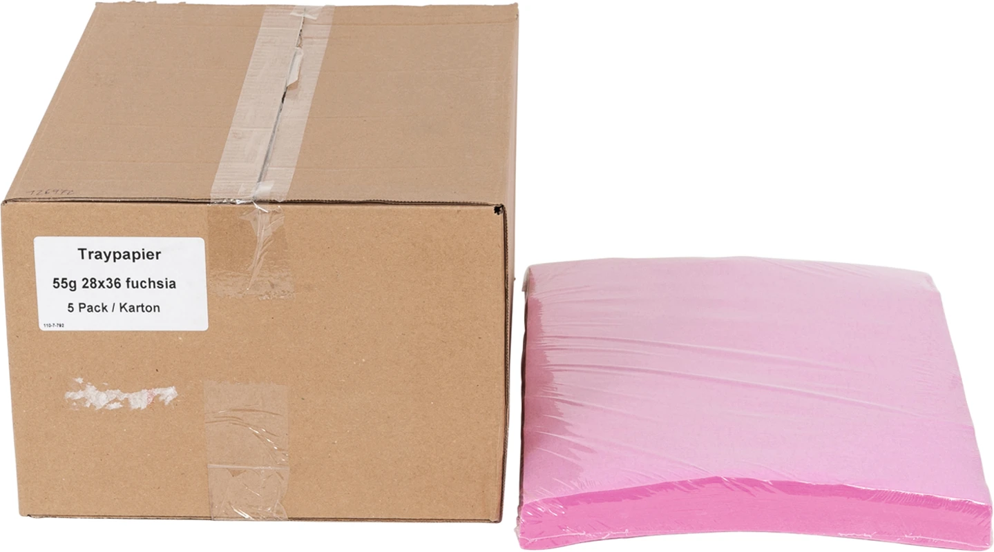 Dental Tray-Einlagen Karton 5 x 250 Stück 28 x 36 cm, fuchsia