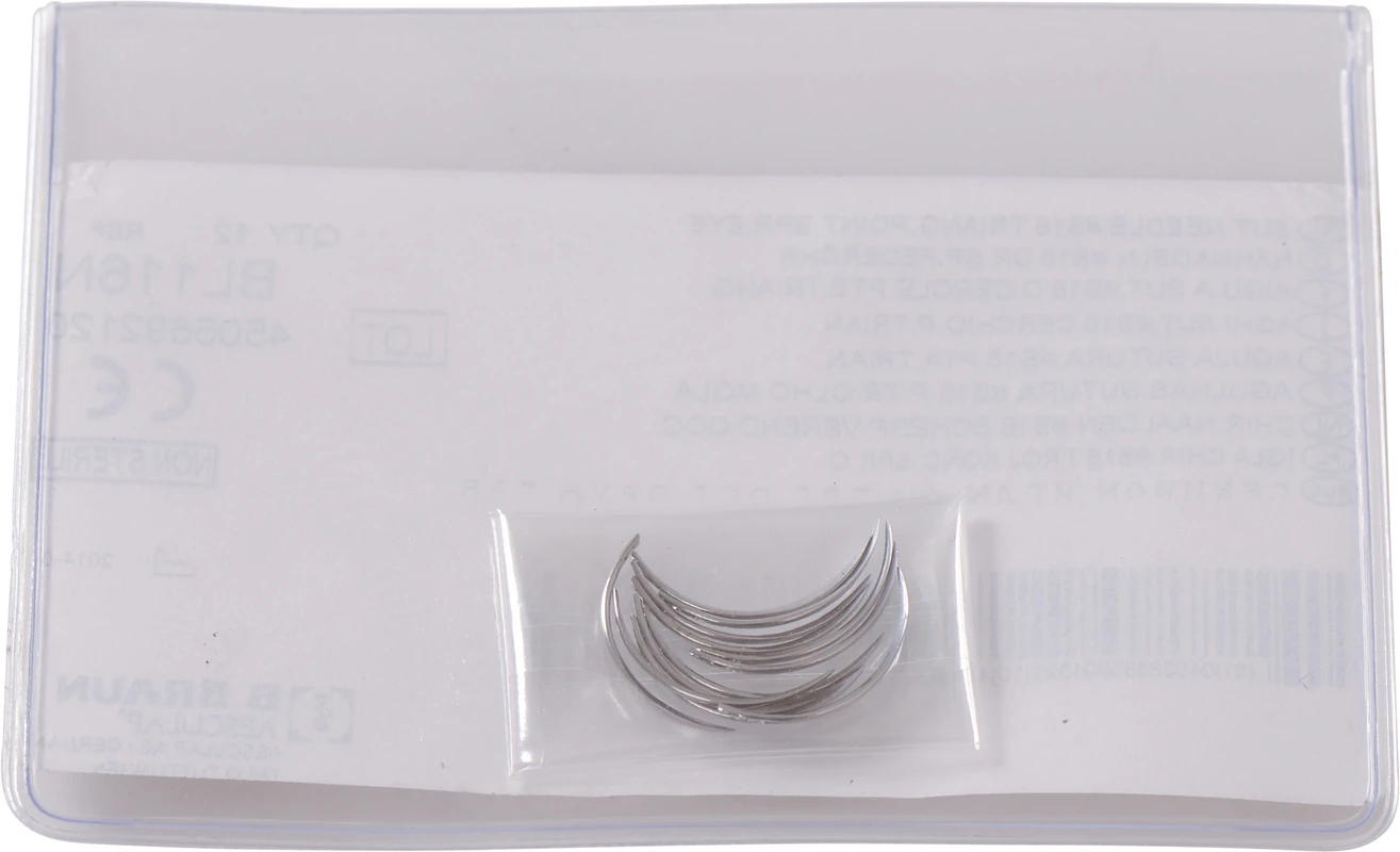Chirurgische Nähnadeln Packung 12 Stück, Figur 16, BL116N