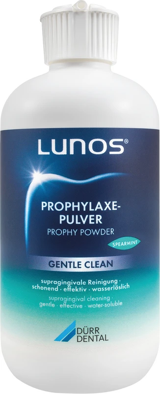 LUNOS® PROPHYLAXEPULVER GENTLE CLEAN Packung 4 x 180 g Spearmint