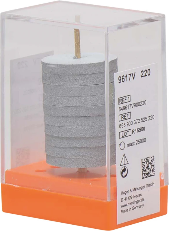Porzellanpolierer 9617 Packung 10 Stück unmontiert, grau, Figur 372, 3 mm, ISO 220