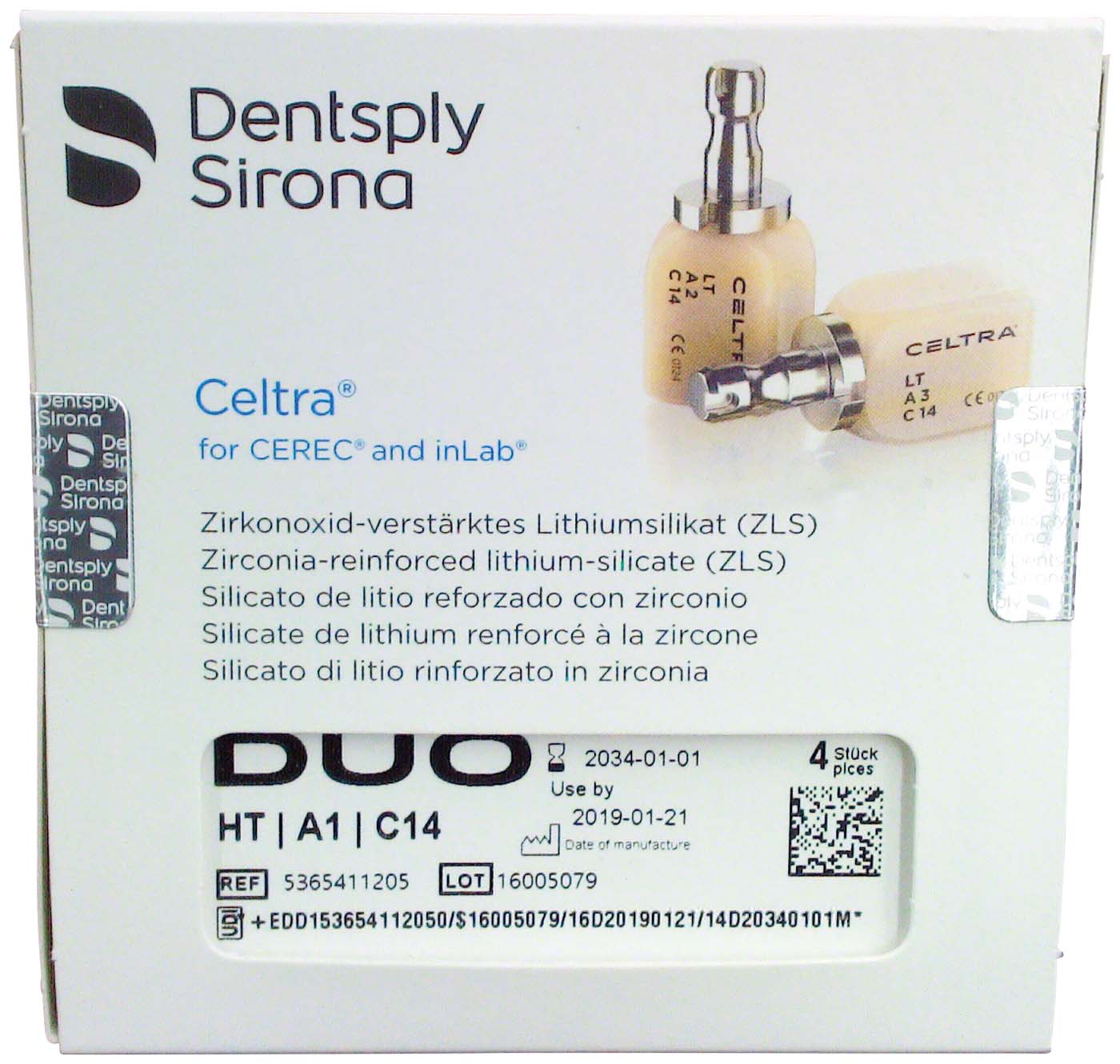 Celtra® Duo Packung 4 Stück Gr. C14, A1 HT Celtra® Duo Dentsply Sirona