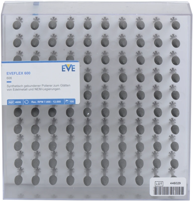 EVEFLEX Packung 100 Stück schwarz grob, HP, Figur Spitze, 5,5 x 18 mm