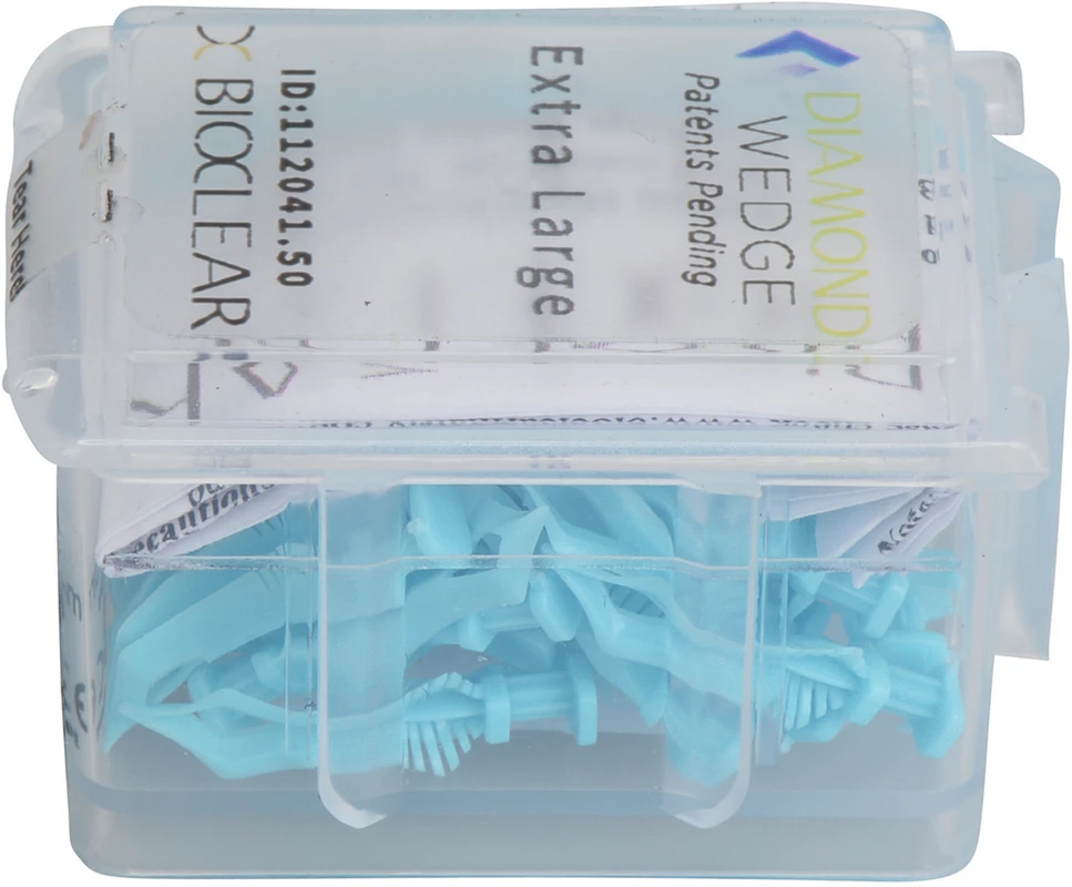 Bioclear Diamond Wedges Packung 50 Stück extra large, blau