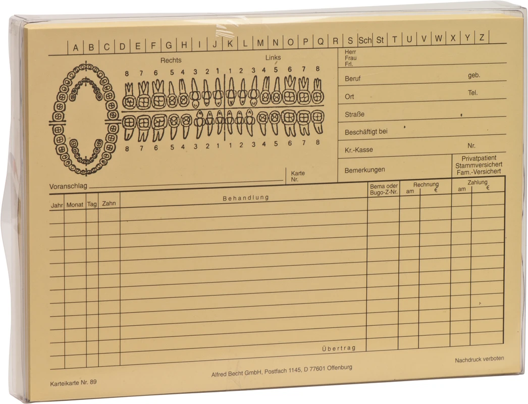 Karteikarten Becht