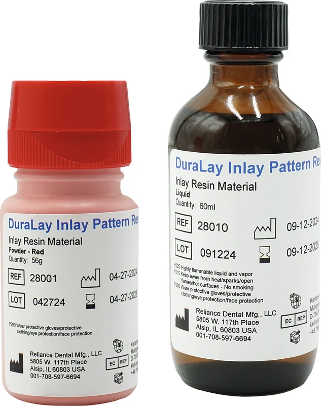 DuraLay Inlay Pattern Resin Kit 56 g Pulver rot, 60 ml Flüssigkeit