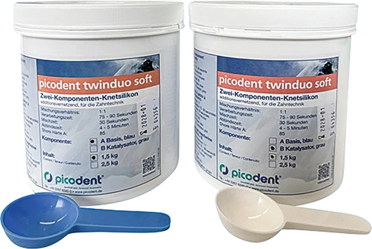 picodent® twinduo soft Packung 2 x 1,5 kg Eimer