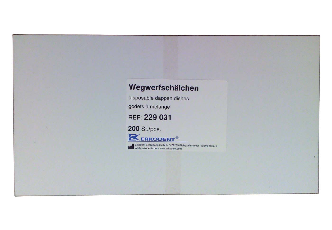 Anmischschälchen Packung 200 Stück Anmischschälchen ERKODENT