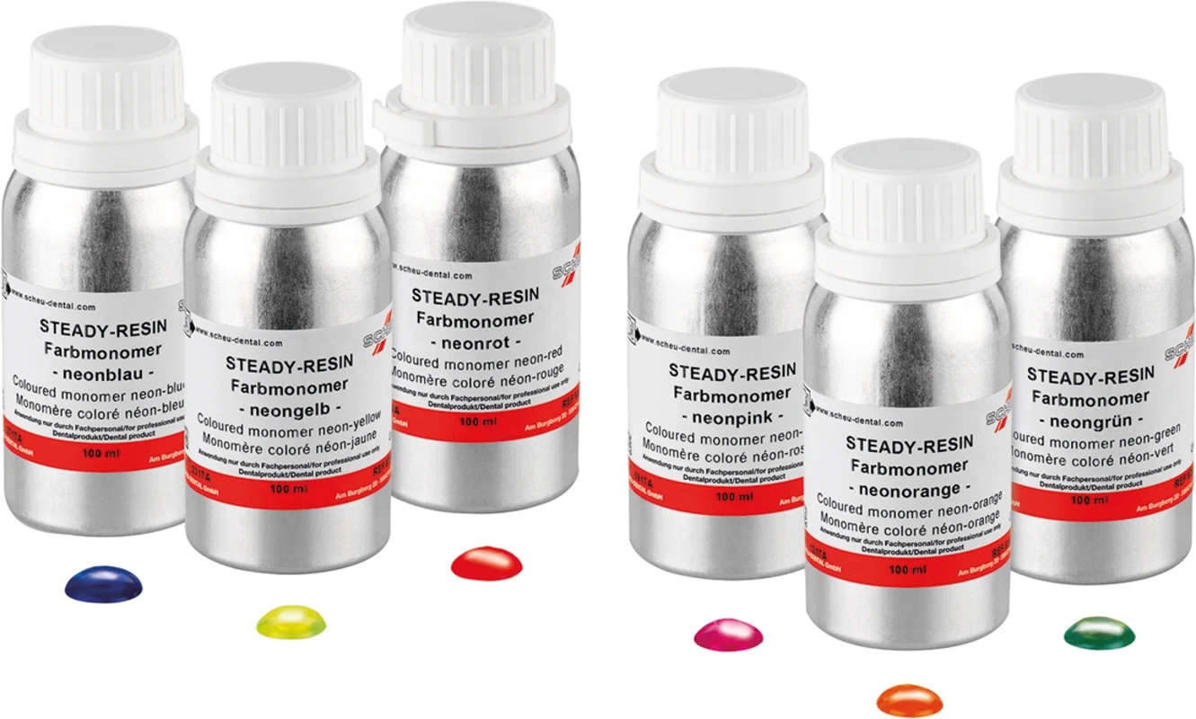STEADY-RESIN Neonmonomere Flasche 100 ml neonblau