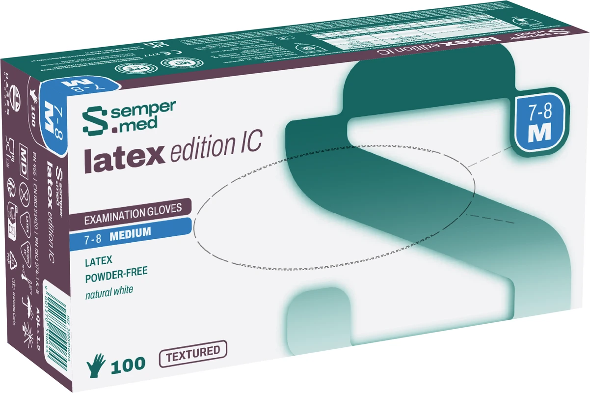 sempermed® edition IC Packung 100 Stück puderfrei weiß, Größe S