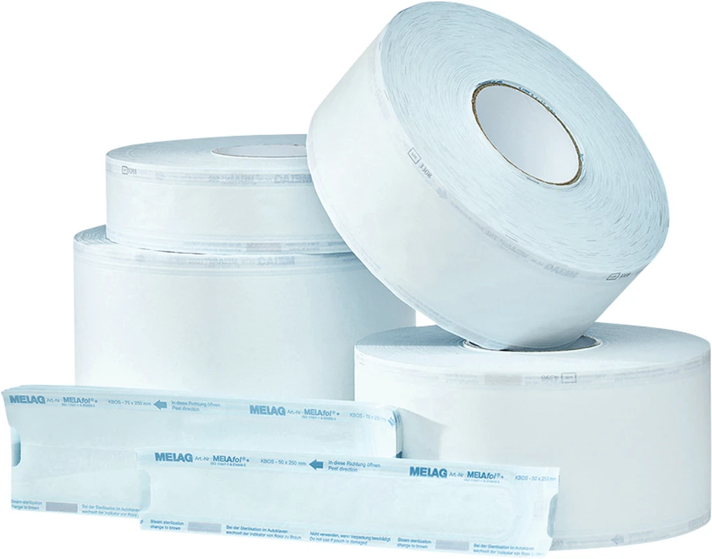 MELAfol+ Karton 1.000 Beutel Sterilisationsverpackung 5 cm x 25 cm
