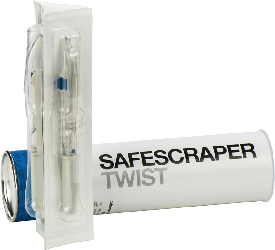 Safescraper TWIST Packung 3 Stück gebogen Safescraper TWIST Zantomed
