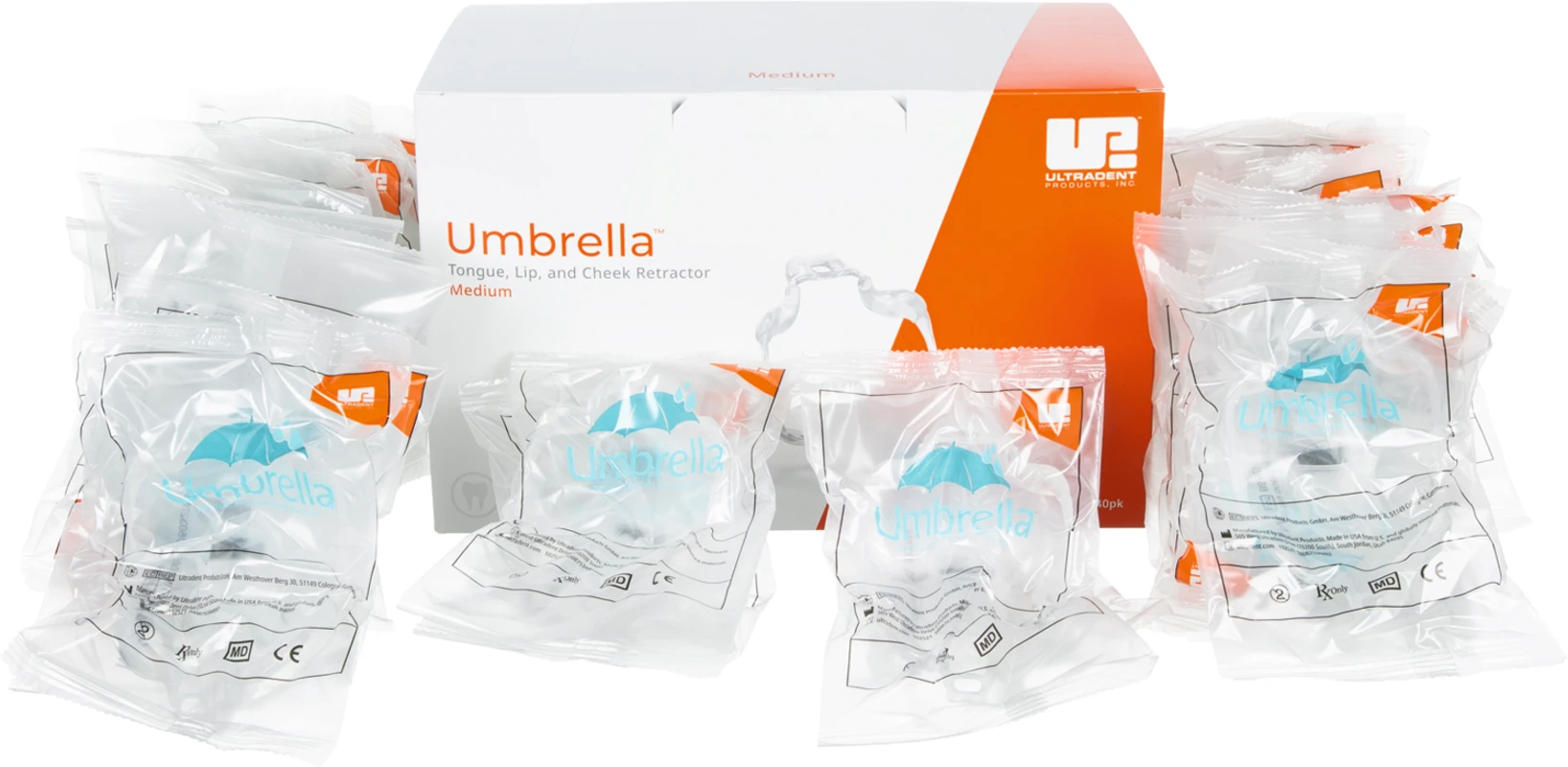 Umbrella™ Zungen-, Lippen- und Wangenhalter Packung 40 Stück medium