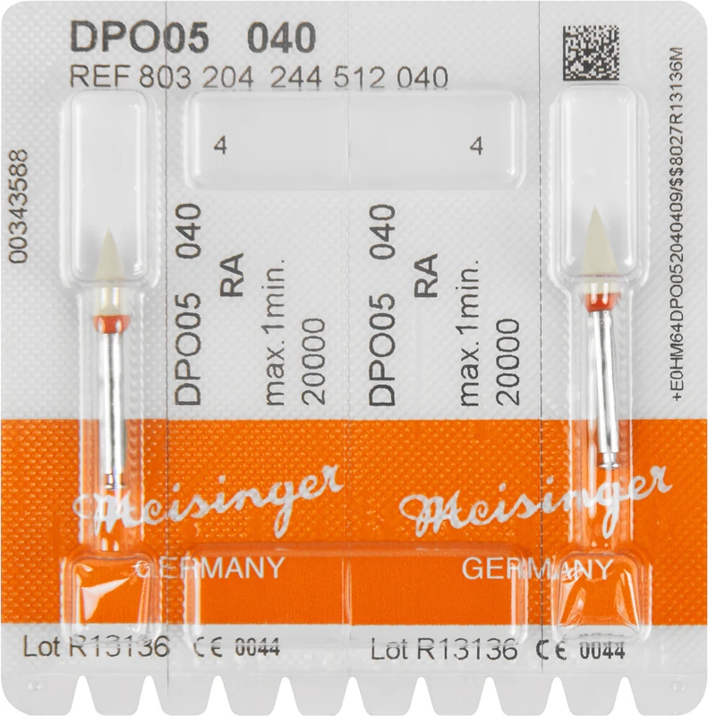 Diamantpolierer DPO02/05 Packung 2 Stück braun, RA, Figur 244, 13 mm, ISO 040