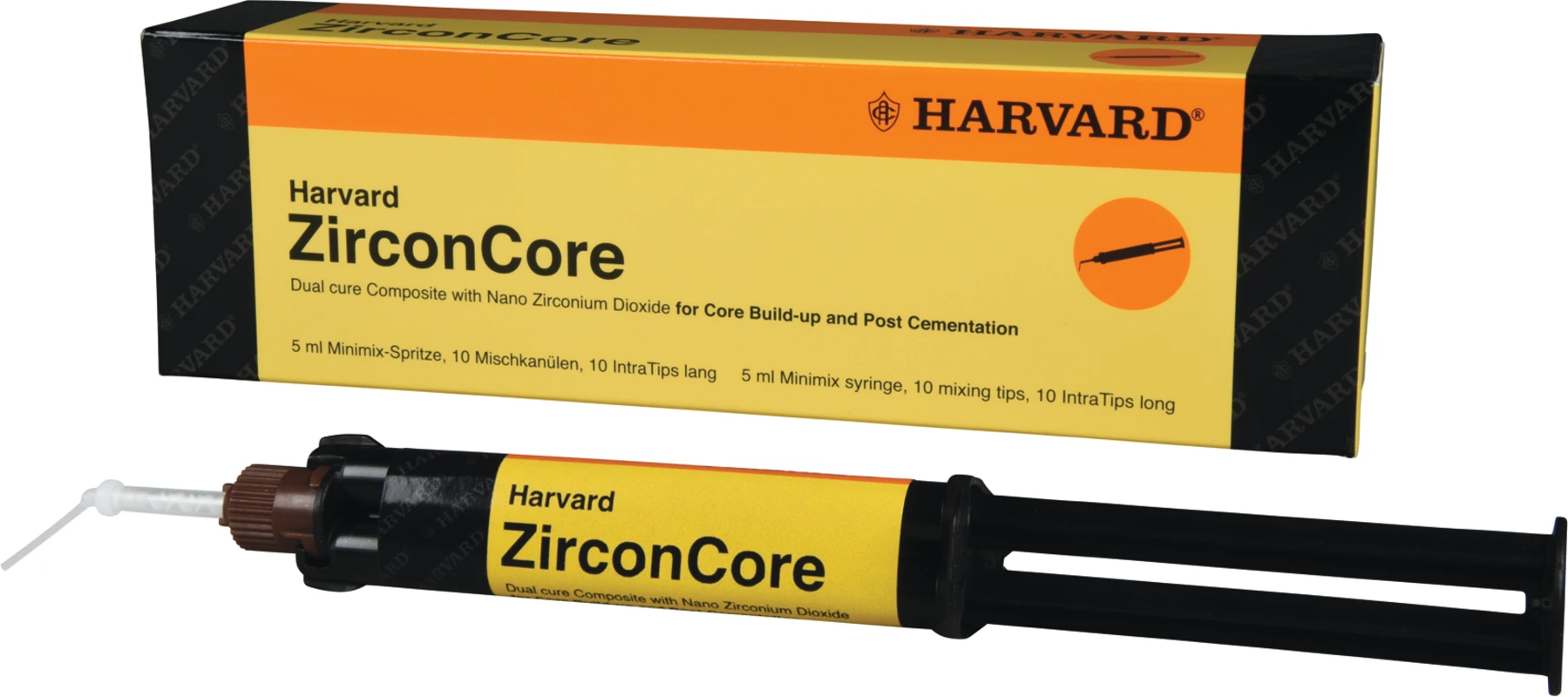 Harvard ZirconCore Packung 5 ml Spritze A3, 10 Mischkanülen, 10 Intra Tips lang