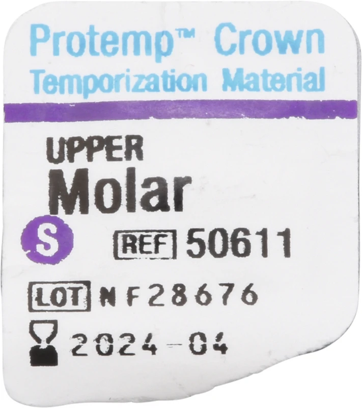 Protemp™ Crown Packung 5 Stück oberer Molar S, 1 Stückmesslehre