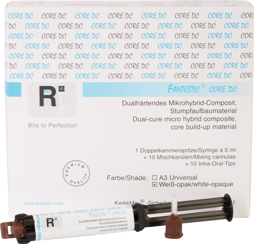 FANTESTIC® CORE DC Packung 5 ml Doppelkammerspritze weiß, Zubehör FANTESTIC® CORE DC R-Dental