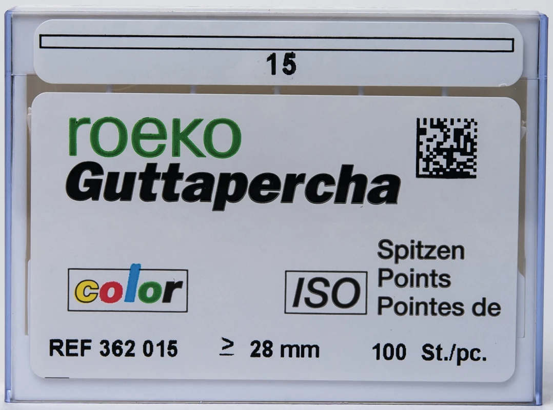 Guttapercha ISO color Packung 100 Stück ISO 015