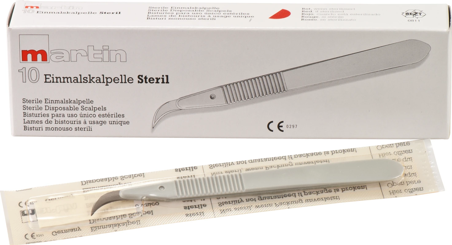 Einmal-Skalpelle Packung 10 Stück Figur 12 d